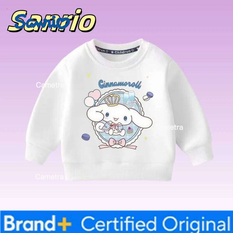 Sanrio Autumn Baby Girls Clothes Kid Cartoon Cinnamoroll Printed Sweatshirts Children Cute Pullover Long Sleeve T-shirts Top H260112