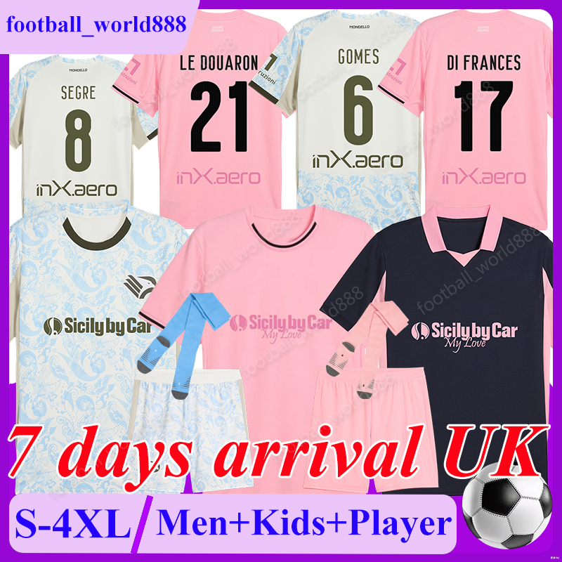 4XL maglia Palermos 25 26 Soccer Jerseys POHJANPALO BRUNORI 2025 Football Shirts LE DOUARON INSIGNE GOMES BANIYA football kits SEGRE HENRY BANI Men Kids Kit Socks Set