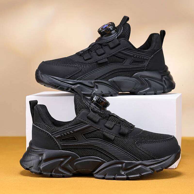 New Children Sports Black Mesh Summer Breathable Kids Casual Shoes Boy Tennis Running Sneaker X260112