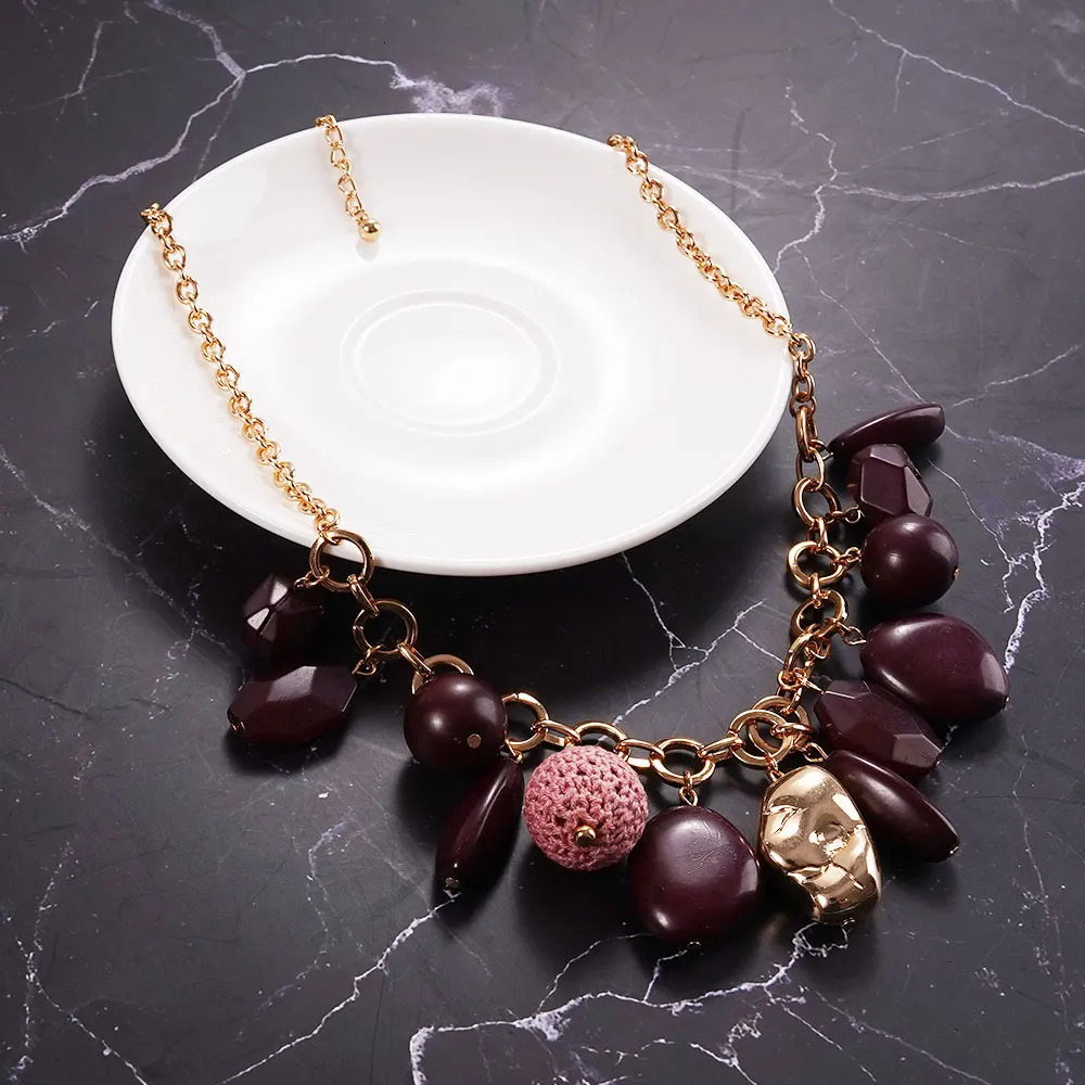 Fashionable Minimalist Irregular Pendant Necklace With Collarbone Chain Banquet Accessory Jewelry 260107