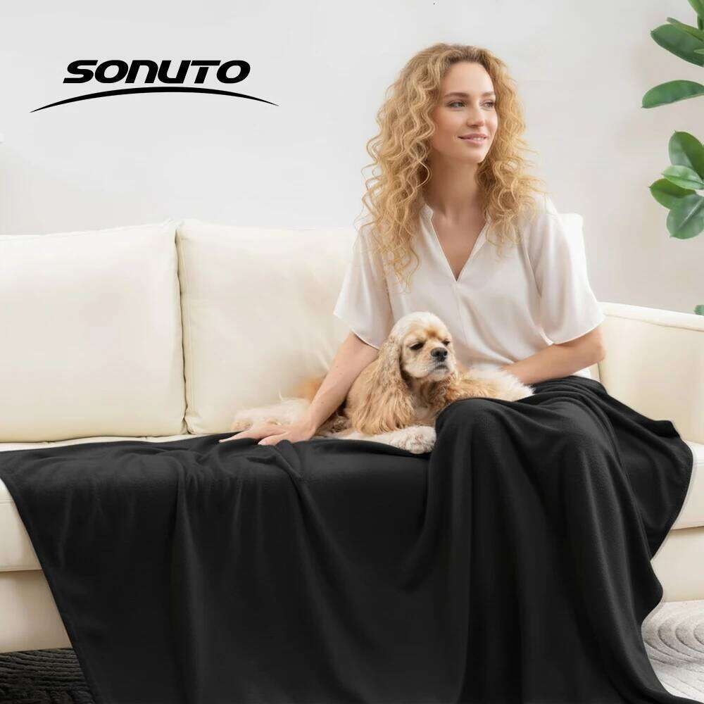 Newest Spring Winter Flannel Blanket Fluffy Warm Soft Sofa Cover Bedspread Solid Black Coral Fleece Plush Blankets For Beds XJ260112
