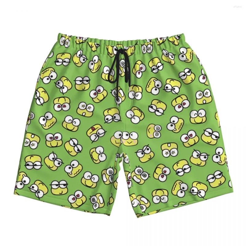 Men's Shorts Cartoon Keroppi Frog Swim Harajuku Sportswear Women Trunks Beach Print Short Pants Ice Summer Men
