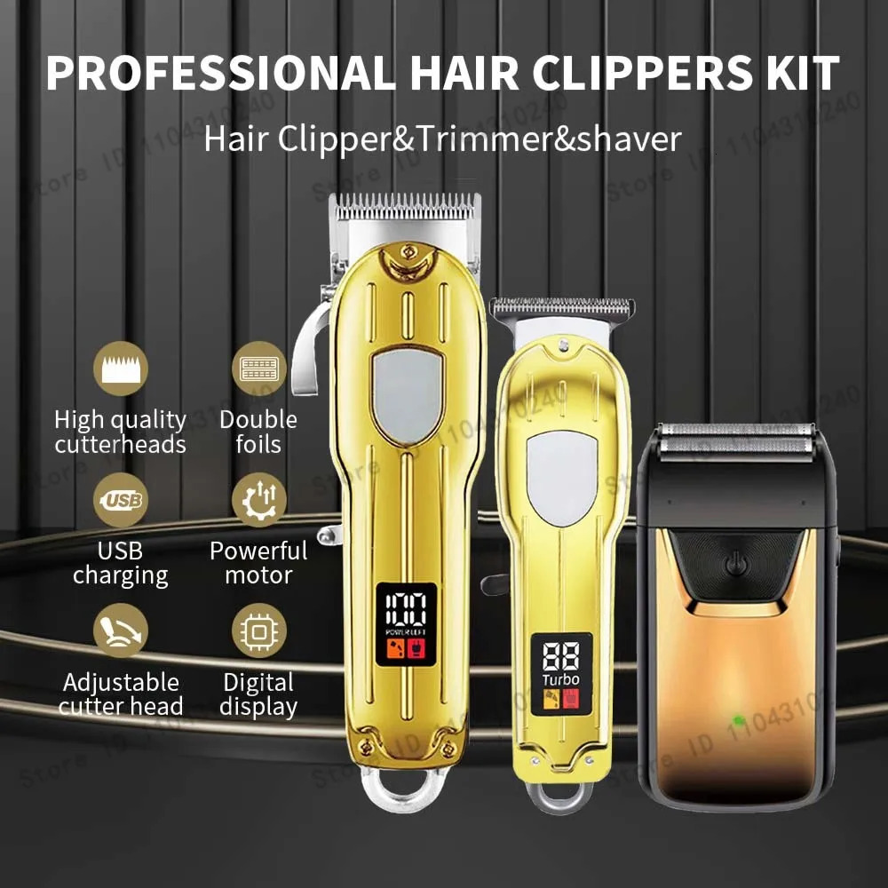 3 in 1 Hair Clippers for Men Beard Trimmer Kits Sets Electric Shavers TBlade Barber Home Gifts 260108