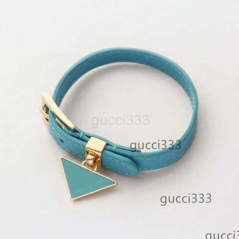 Leather Designer Bracelet Men and Women Bracelets padded Bangle Waterproof Bracelet pra Jewelry Luxury Gold Sliver pradas pra pradaa Jewels Inverted Triangle C2SC