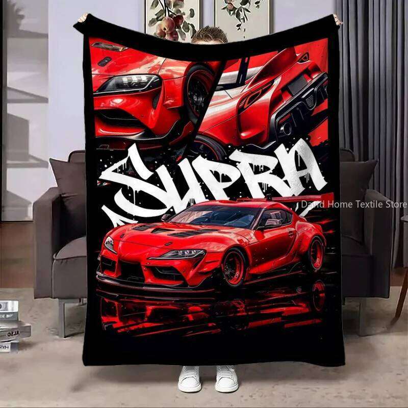Miata Supra E36 Luxury Super Car Flannel Home Sofa Lunch Break Blankets Children Student Blanket Nap Cover Kids Gift XJ260112