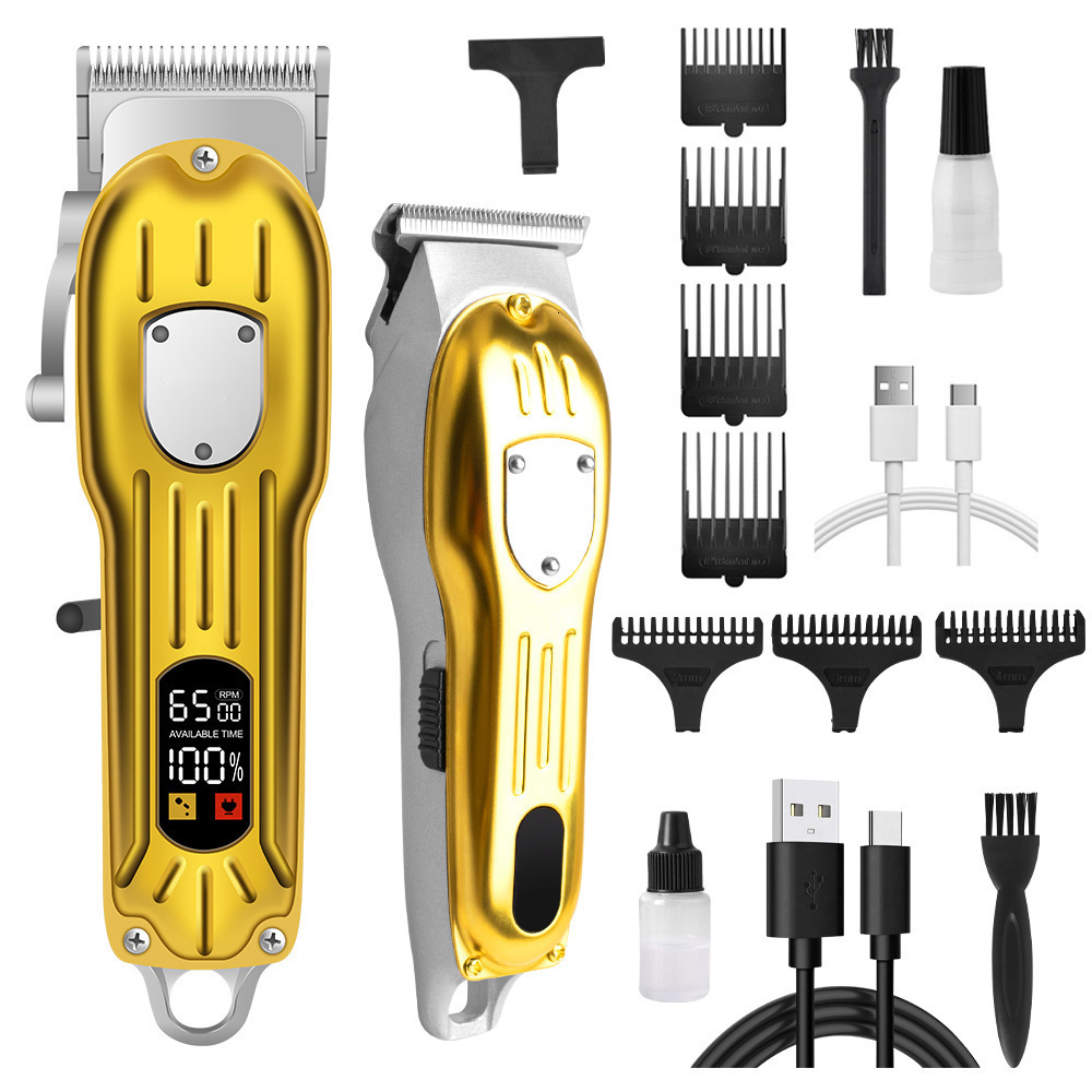 Professional Hair ClippersHair TrimmerBeard Shaver for Men Cordless Barber Clipper Hair Cutting Kit Haircut Grooming Kit 251103