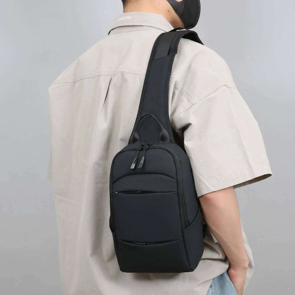 Waterproof Chest Bag Men Large Capacity Phone Bags Male Messenger Sling Pouch Short Trip Strap Pack Multifunction Fanny Packs