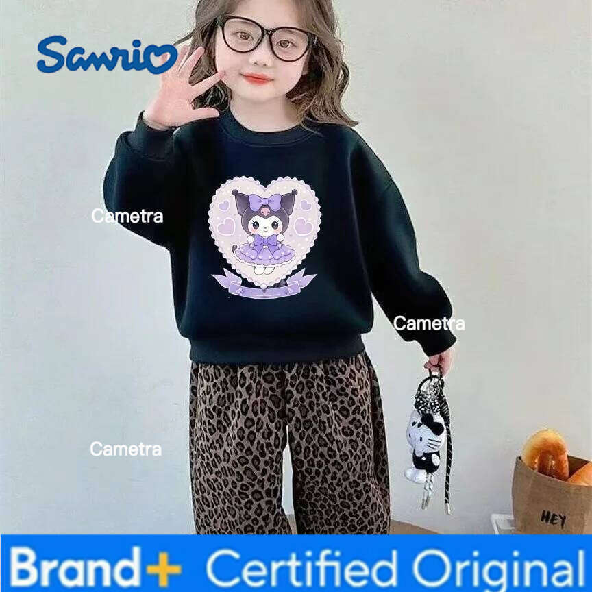 Sanrio Spring Sweet Baby Clothes Set Kid Girls Cartoon Sweatshirts Pullover Top and Pants Suit Children Fashion Tracksuits H260112