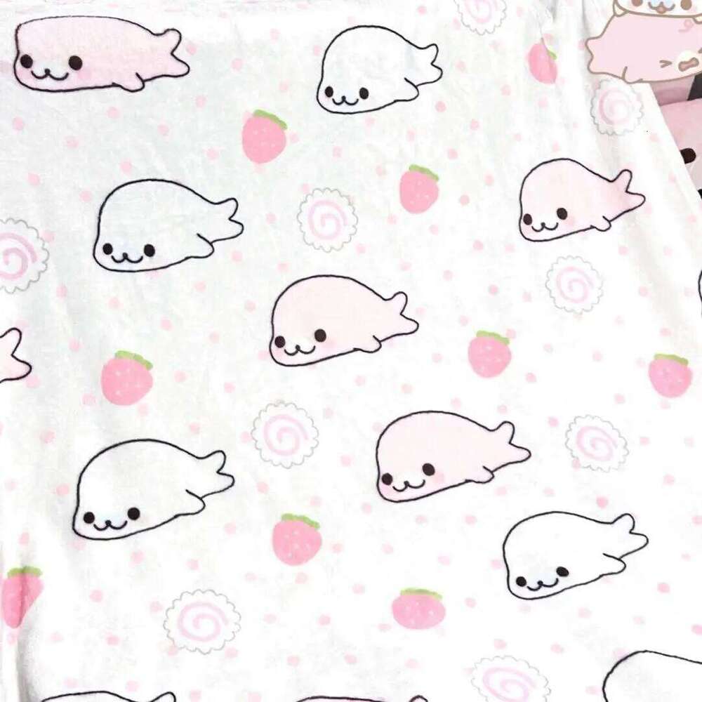 Sesame baby seal cute bed flannel sherpa dormitory nap sofa autumn and winter warm blanket XJ260112