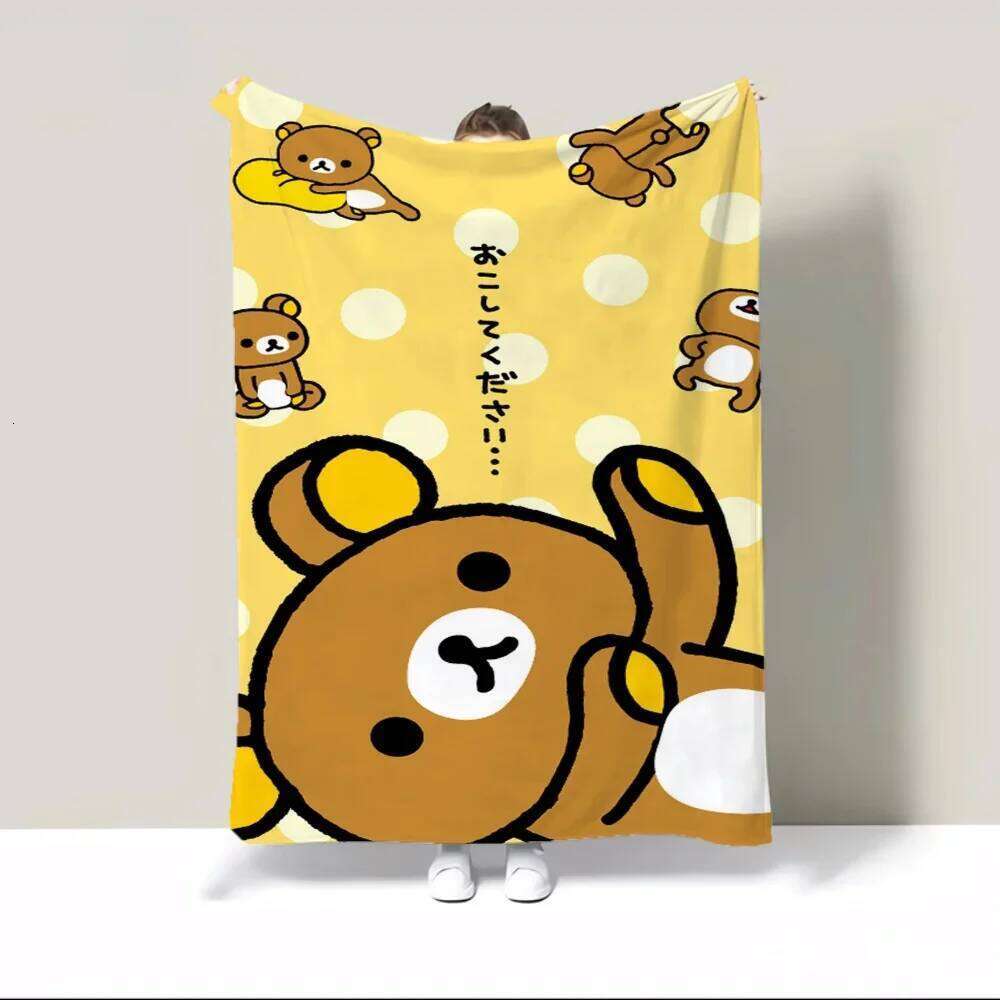 Rilakkumas Cotton Blanket King Size Custom Blankets & Throws Fluffy Plaid Interior for Home Microfiber Bedding Beach Towel Throw XJ260112
