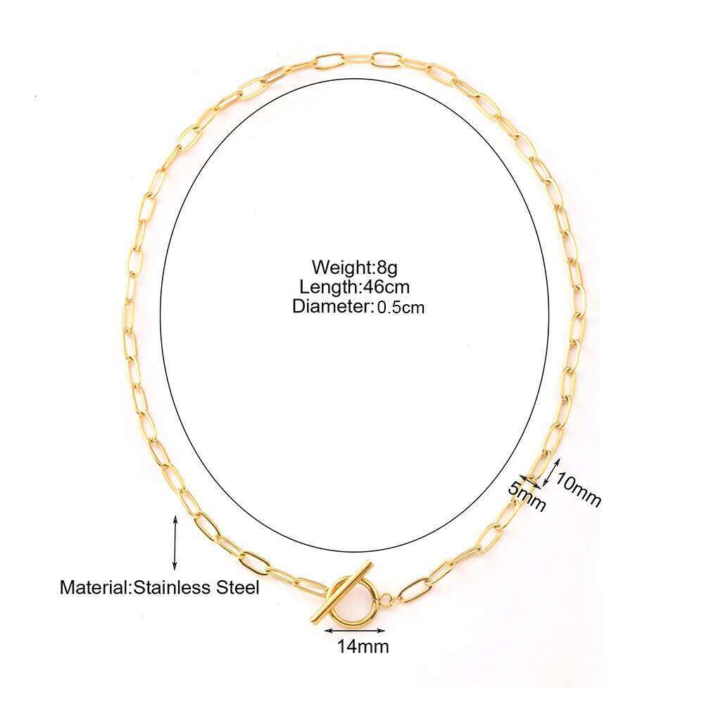 New Exquisite Commuter Stainless Steel OT Cross Chain Necklace Luxury Neck Jewelry Personalized Gifts For Women H260112