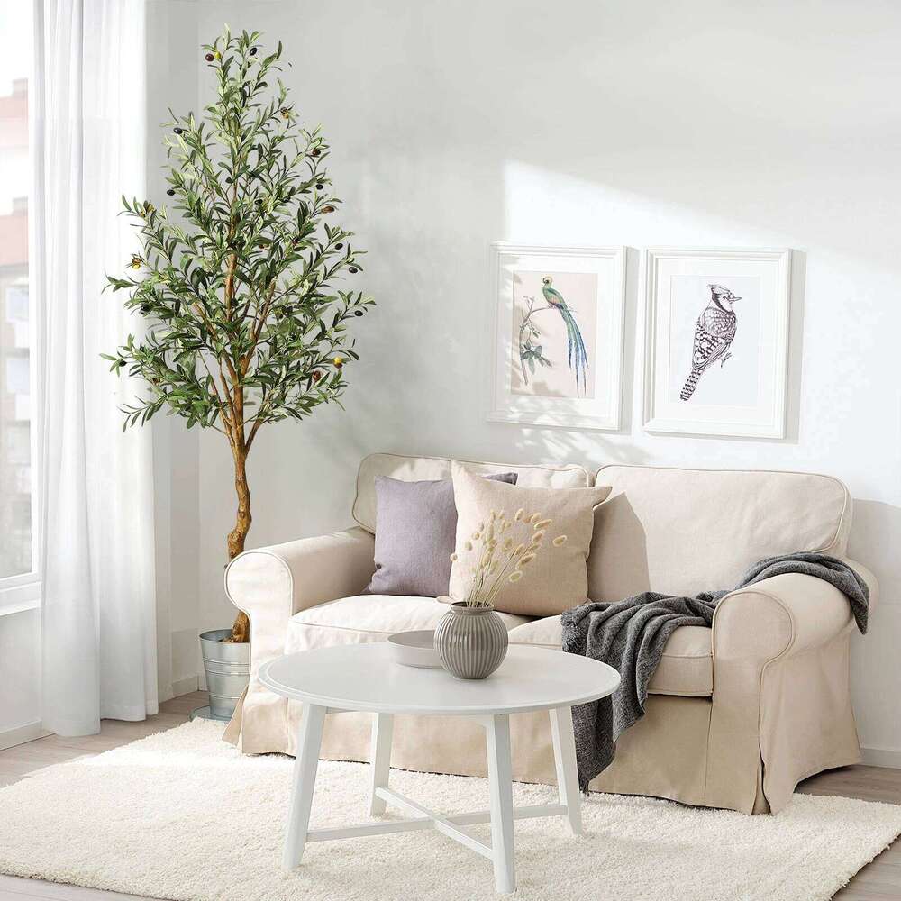 1Pc/2Pcs Olive Tree 4ft 5ft / 6ft, Large Artificial Fake Plastic Plants in Pot for Home Bedroom Decor 26W0112