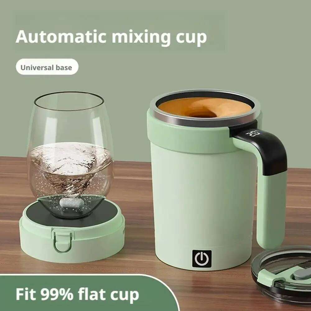 Portable Automatic Cup Detachable Gym Smart Insulated Magnetic Stirring Electric Stainless Steel Coffee Mug