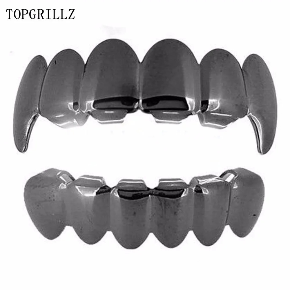 TOP Fit Rose Gold Color Plated Hip Hop Teeth Caps TopBottom Grill Set for Christmas Party Tooth 251222