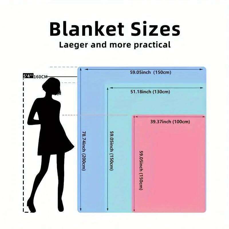 1pc Aurora Pack Digital Printed Design Blanket - All-Season Soft Flannel Throw with Vibrant Northern Lights & Wolf Silhouet XJ260112