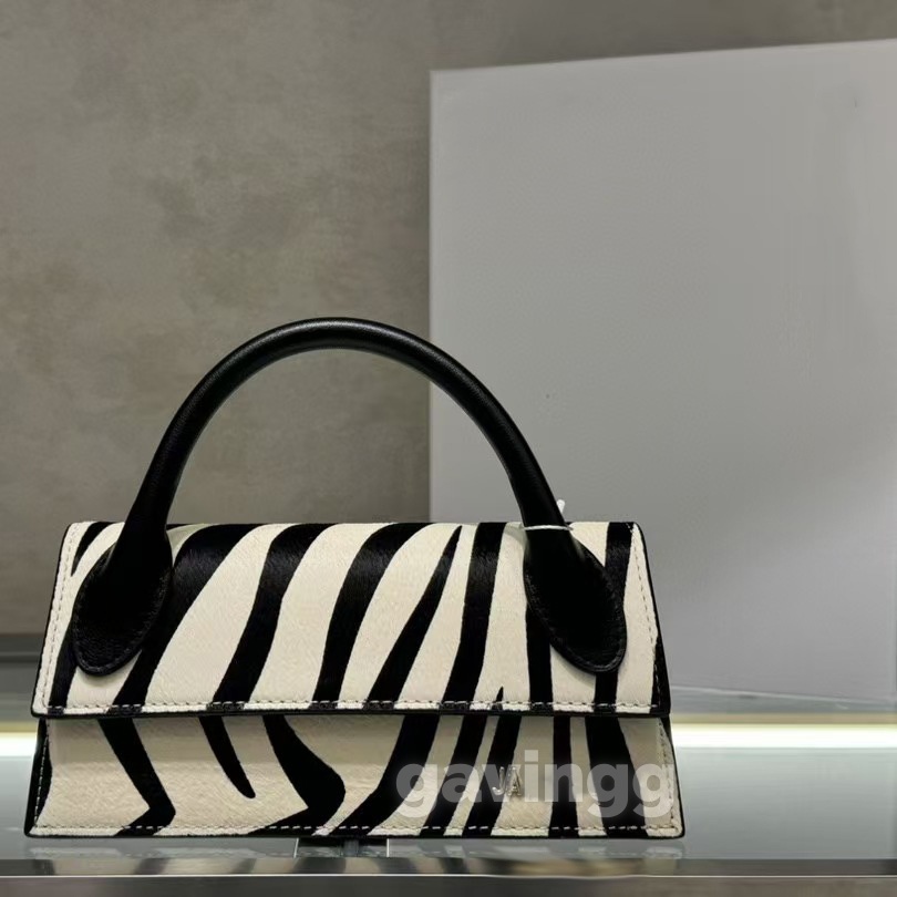 Luxury Designer Leopard Single-Shoulder Crossbody Zebra Print Handbag Women's Underarm Genuine Leather Baguette Bag For Women