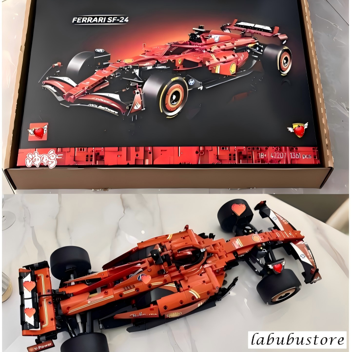 High quality building block set 1:1 Perfect replica LEG0 42207 Ferrar1 SF-24 F1 Race Car 1361pcs Standard Bricks Educational Building Blocks Toy festival gift