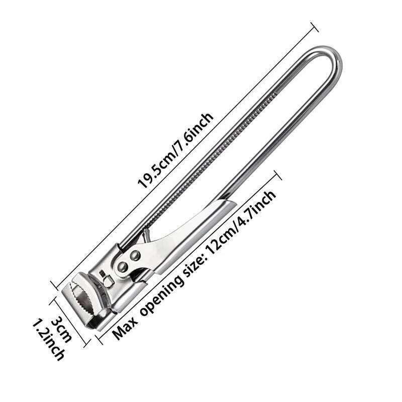 Kitchen Tool Heavy Duty Can Opener - Stainless Steel Adjustable Multi Function for Home Use, Effortless Grip Accessories for Kitchenware in Dining Roo