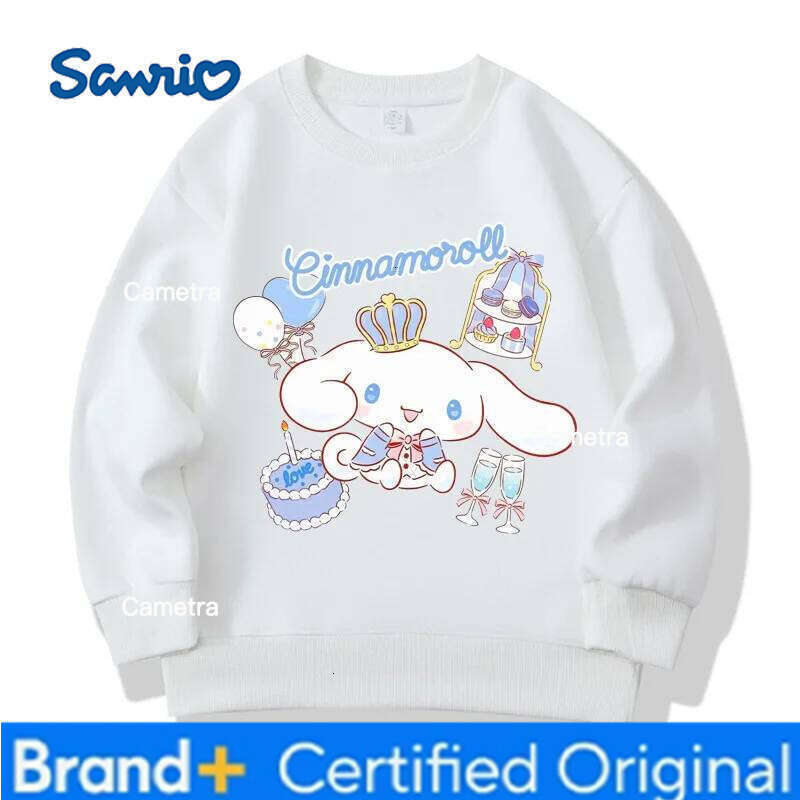 Sanrio Yuguigou Girls' Cartoon Hoodie Sanliou Loose Fit Spring Autumn New Children's Leisure Sweet Style H260112