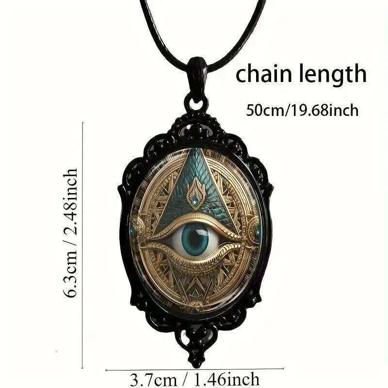 Dark Gothic Witch Pendant Necklace Women Men Punk Cross Metal Leather Rope Chain Enchanted Vintage Halloween Gift Accessories H260112