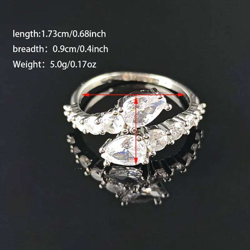 Fashion Jewelry Snake Shaped Zircon Open Ring Affordable Luxury Versatile Feminine Index Finger Ring High End Accessories