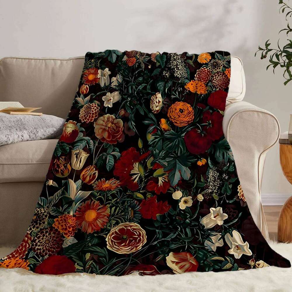 Flannel Throw Print Super Soft Cozy Nap Blanket for Bed sofa Office Travel Machine Washable Perfect Home Gift XJ260112