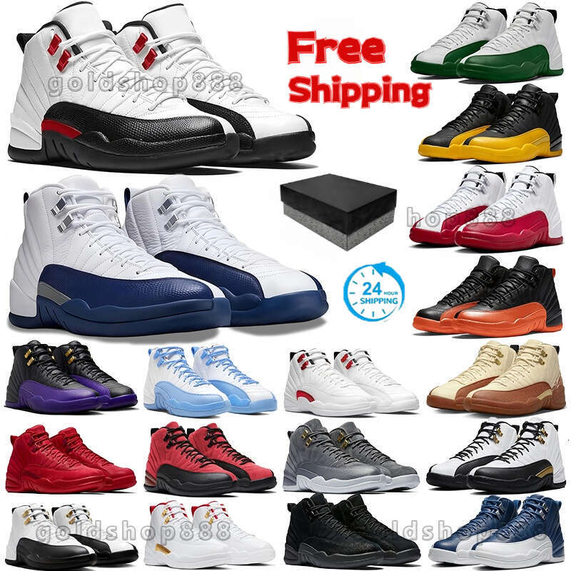 Free Shipping Designer shoes 12 12s basketball shoes mens womens shoes platinum yellow black red sneakers trainers sports outdoor shoes 36-47