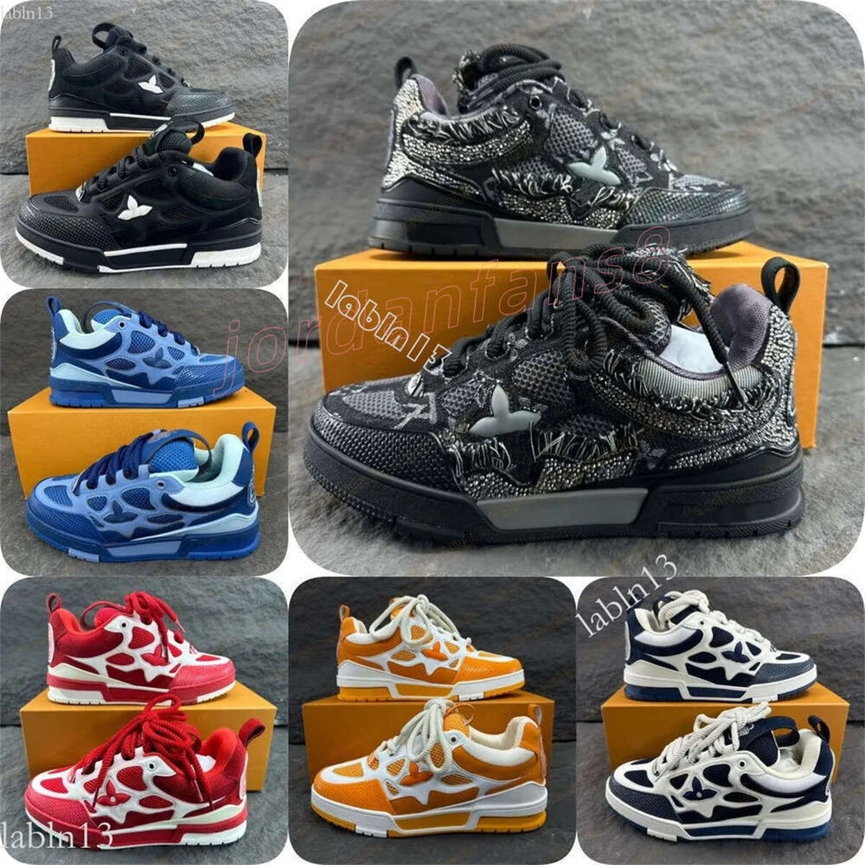 Lvs Skate Shoes vuittonshoe designer virgil sneakers top quality women mens bread height increasing th