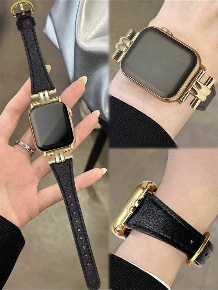 For Apple Watch band women Series Ultra 11109876 38mm 40mm 41mm 42mm 44mm 45mm 46mm Strap Leather loop 260110