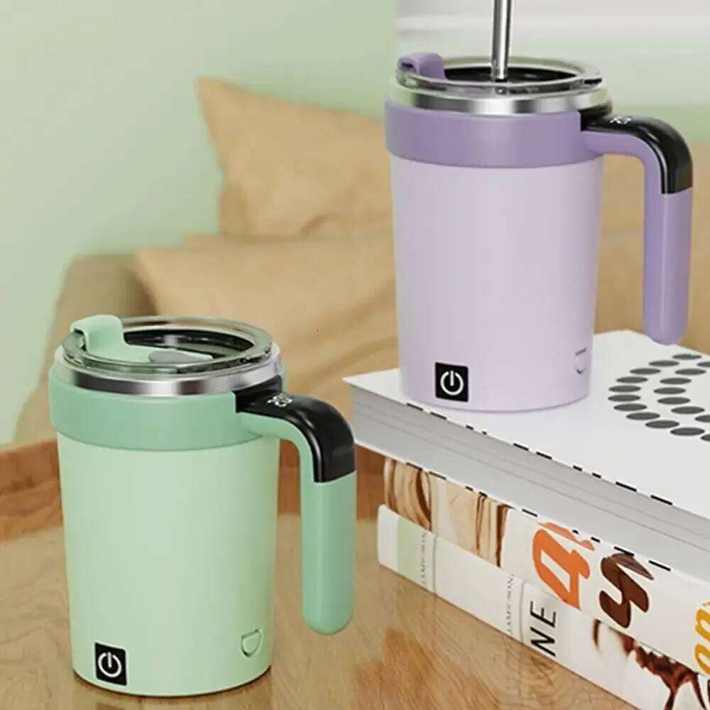 Portable Automatic Cup Detachable Gym Smart Insulated Magnetic Stirring Electric Stainless Steel Coffee Mug