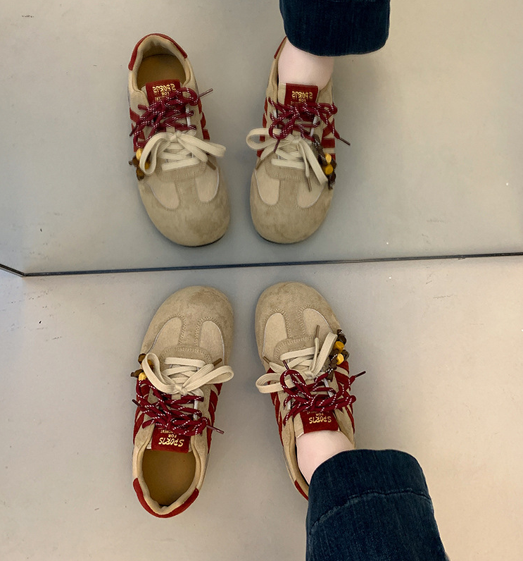 Double laces German training shoes women's 2026 new versatile casual shoes sneakers single shoes Forrest Gump shoes