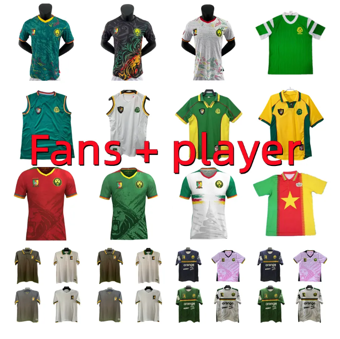 2025 2026 Cameroon soccer jerseys 1990 1998 retro Cameroun 25 26 Anguissa Aboubakar Toko Ekambi Bahoken Hongla National Chemise de foot Player Version Men kids kit