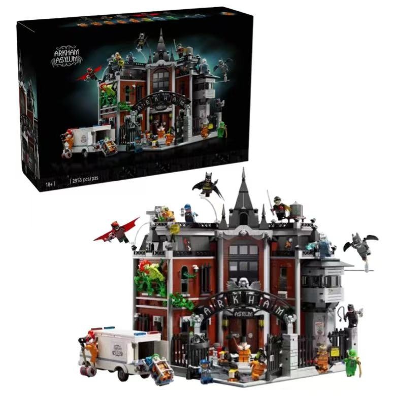Cross-border Superhero Series 76300 Arkham Asylum Building Block Construction Toy