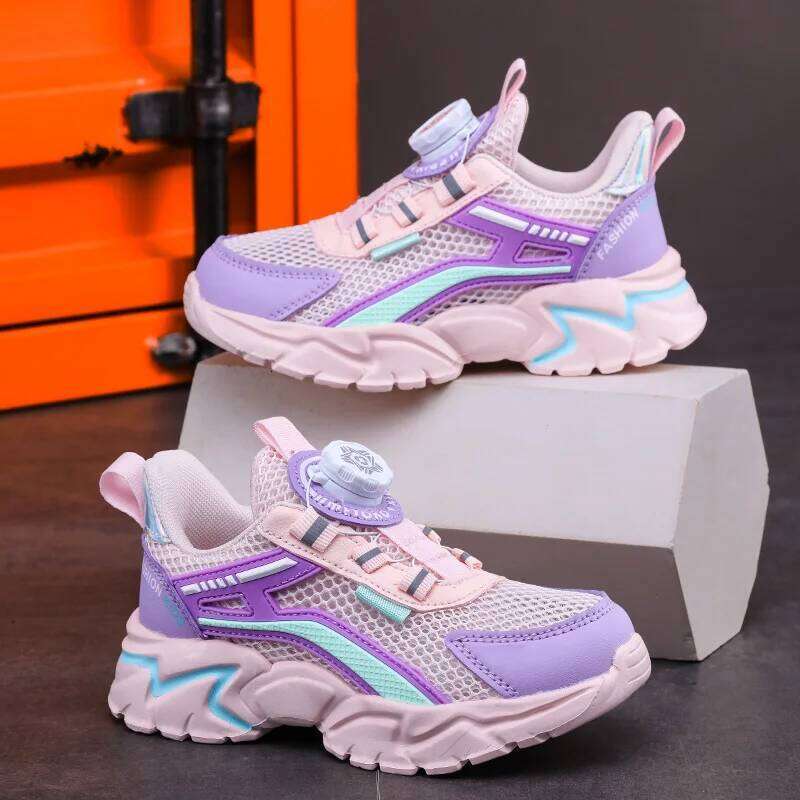 New Children Sports Black Mesh Summer Breathable Kids Casual Shoes Boy Tennis Running Sneaker X260112