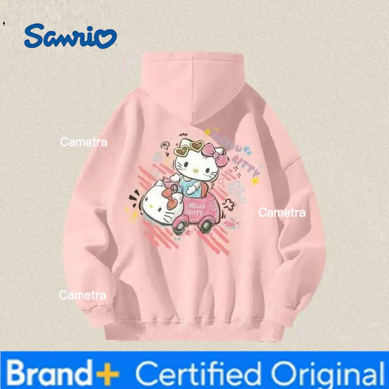 Sanrio Hello Kitty Sweatshirts Cuteore Cartoon Autumn Long Sleeve Young Girl Tops Woman Clothing Running Outerwear New H2601121