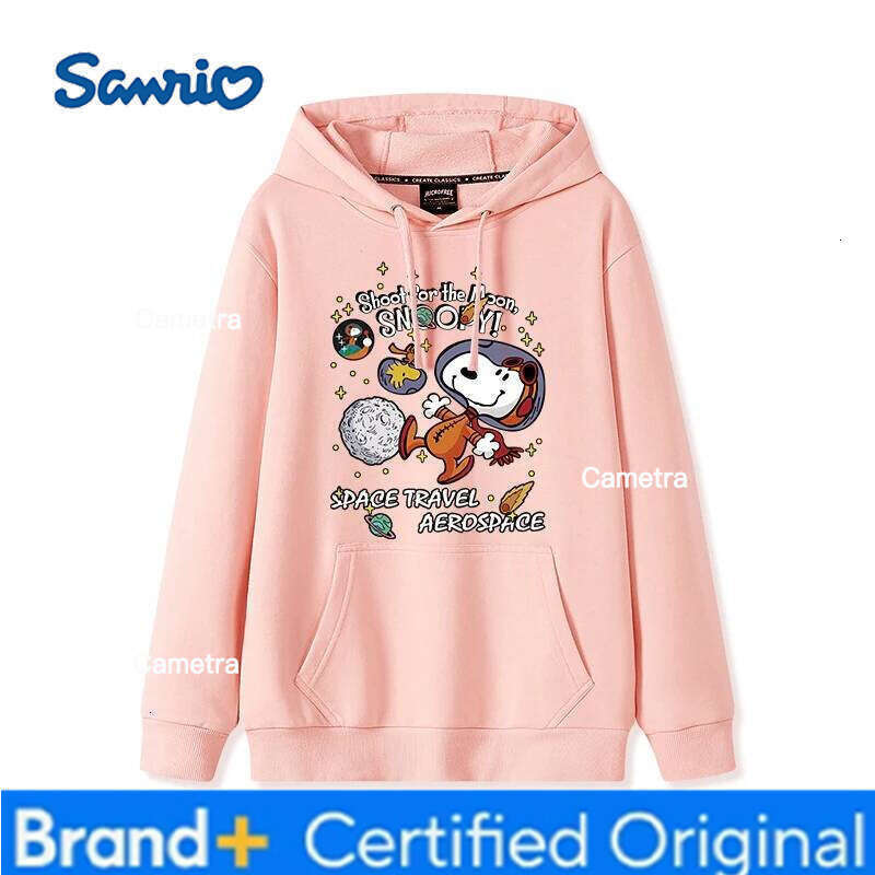 Sanrio New Snoopy Handshake Hooded Sweater Couple Ins Trendy Top Men and Women Cute Printed Versatile Scheming Korean Wave Wear H260112