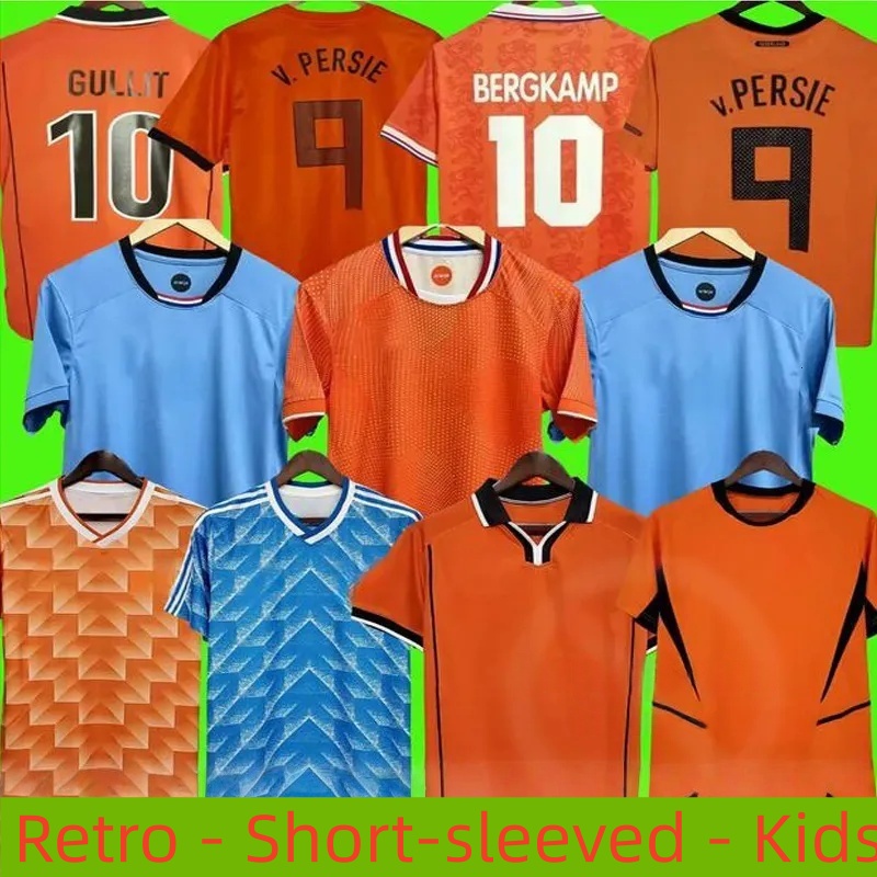 Retro Dutch soccer jerseys, 1988, 1998, 2010, 2014 (Van Basten, Gullit), sports T-shirts, sizes 16-XXL