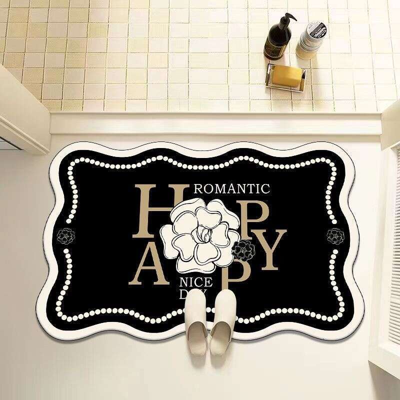 Bath Mat Diatomaceous Earth Bathroom Water Absorption Non Slip Toilet Quick Dry Wear Resistant Washable Foot Mat