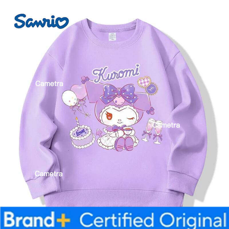 Sanrio Yuguigou Girls' Cartoon Hoodie Sanliou Loose Fit Spring Autumn New Children's Leisure Sweet Style H260112