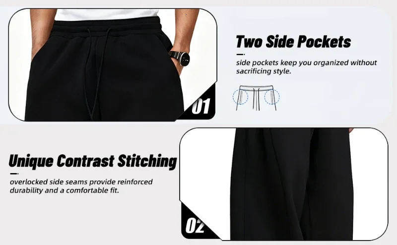 Relaxed Drawstring Sweatpants Heather Joggers Casual Lounge Pants Comfortable Elastic Waist Cotton Blend Bottoms Men Grey 260109