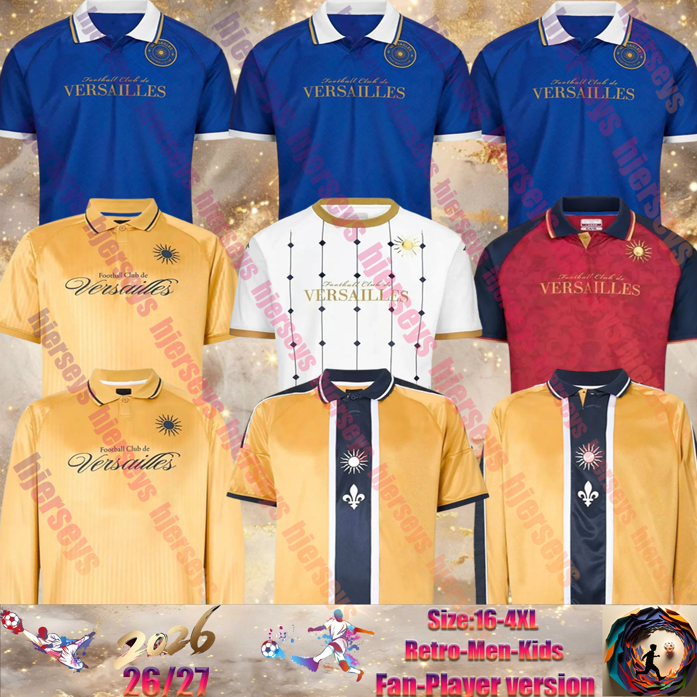 25 26 FC Versailles Soccer Jerseys GUILLAUME TLILI MBONE ZEMOURA ODZOUMO MOUSSADEK BASQUE KALAI Special Edition 2025 Men Football Shirt Short Sleeve Adult Uniforms