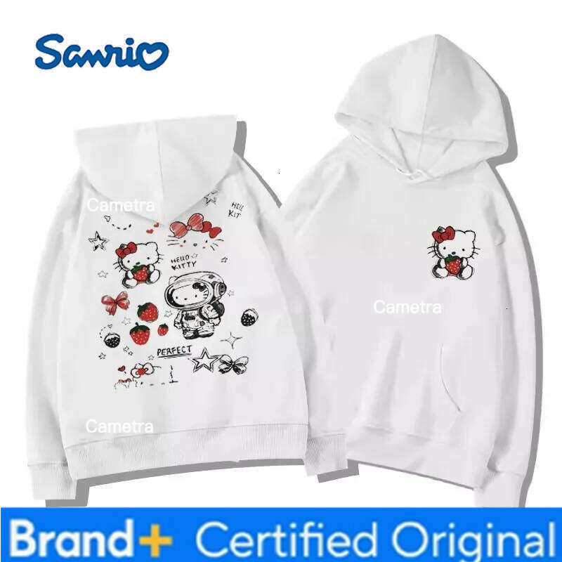 Sanrio 2025 Women's Hoodies Autumn Winter Clothing Anime Hello Kitty Art Design Graphics Hooded Fashion Y2K Oversized Girl Cotton Tops H260112