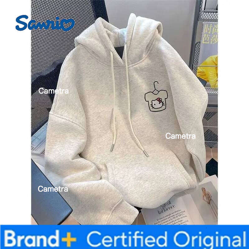 Sanrio Hello Kitty Girl Hoodie Sweatsuit Kawaii Anime Fashion Casual Hooded sweatshirt Long-Sleeved Autumn Winter Pullover Tops H2601121