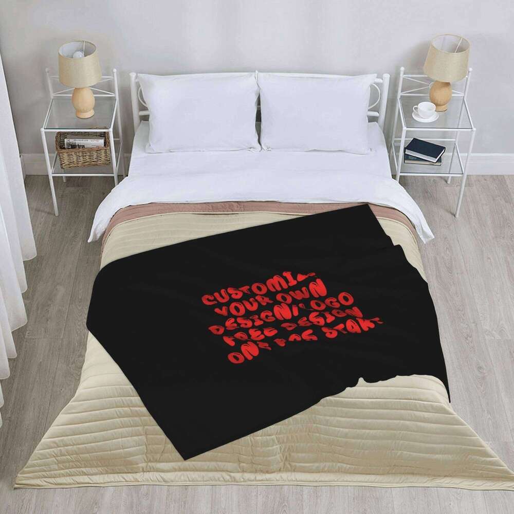 Custom DIY Your Image Super Soft Add Design Travel Throw Blanket Winter Aesthetic Flannel Bedspread Sofa Bed Cover XJ260112