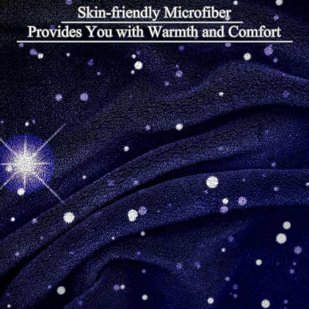 Plush Nap Blanket, Warm Cozy Soft, Microfiber Blankets, Starry Night Sky XJ260112