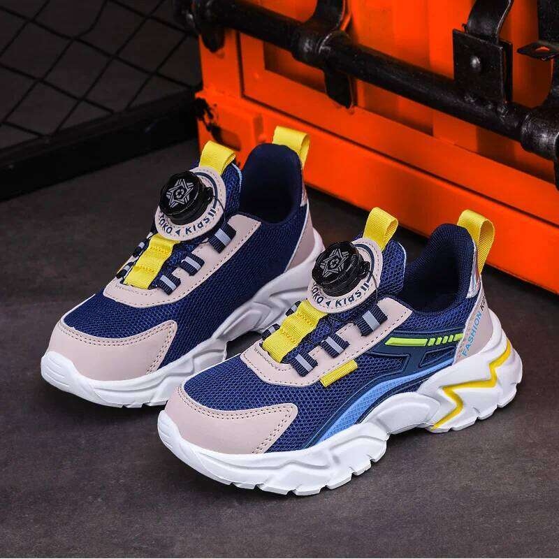 New Children Sports Black Mesh Summer Breathable Kids Casual Shoes Boy Tennis Running Sneaker X260112