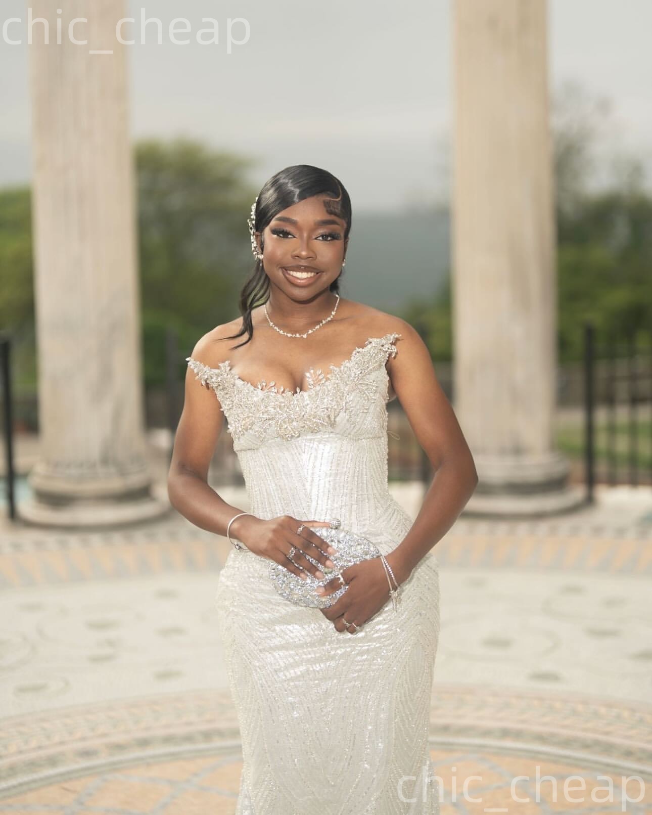 Aso Ebi 2k25 Ivory Mermaid Prom Dresses 2026 Sequined Crystals Sparkly Evening Formal Party Second Birthday Engagement Gowns Dress For Special Occasio