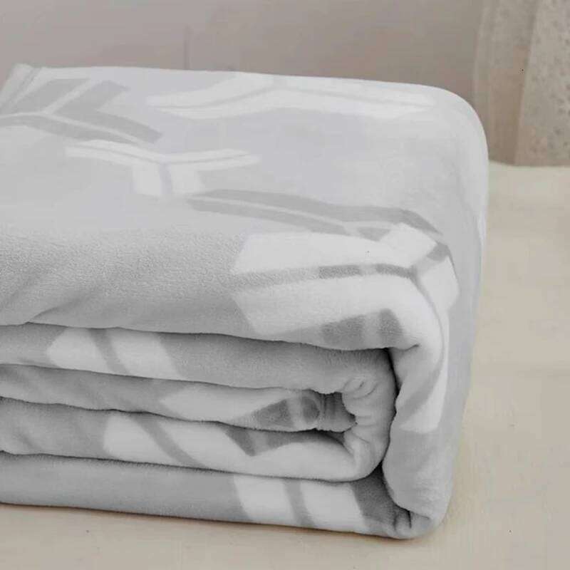 Air Conditioning Blanket Plaid Pattern Bed Throw, Soft & Warm Coral Fleece Blanket, Flannel Bedspread XJ260112