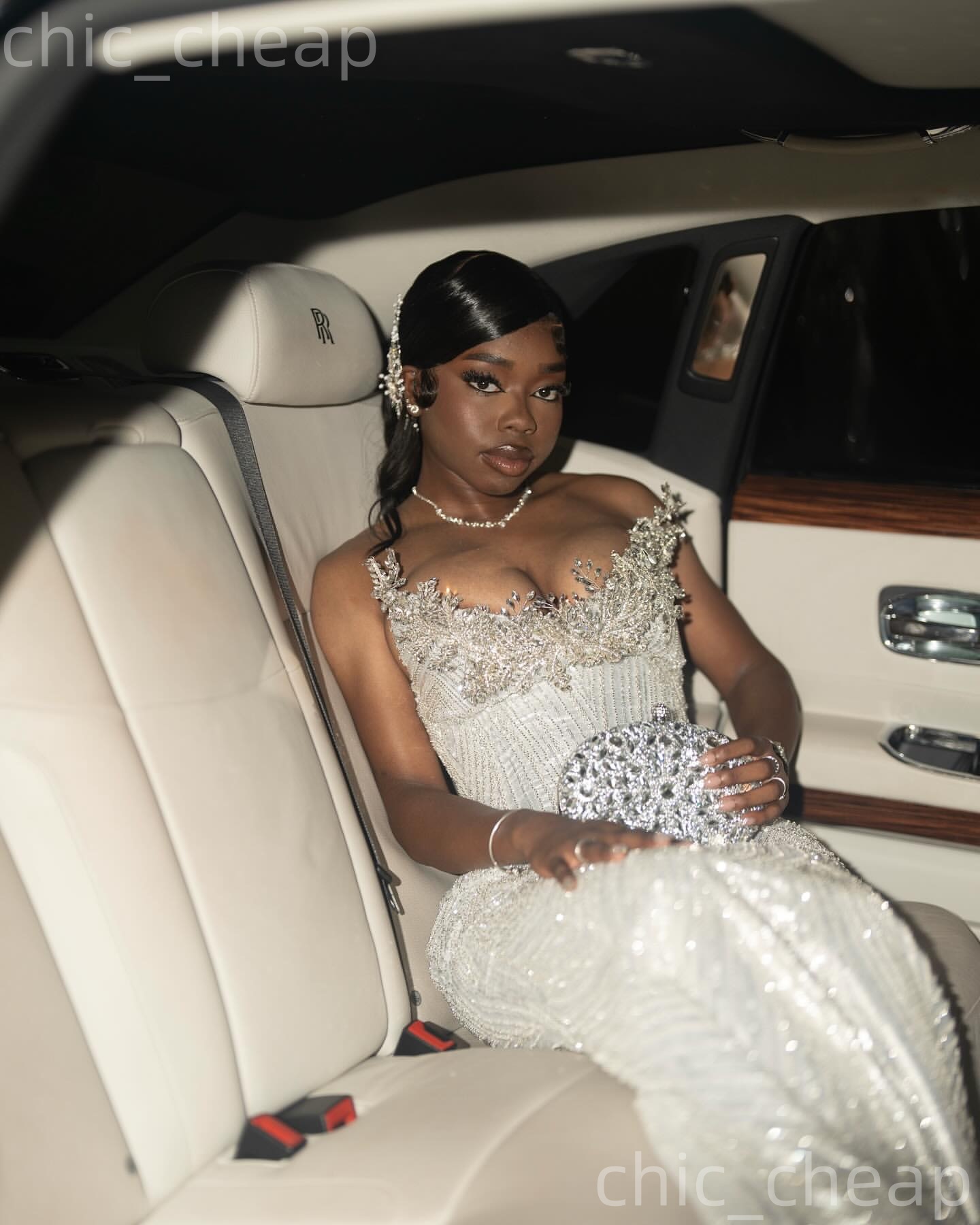 Aso Ebi 2k25 Ivory Mermaid Prom Dresses 2026 Sequined Crystals Sparkly Evening Formal Party Second Birthday Engagement Gowns Dress For Special Occasio