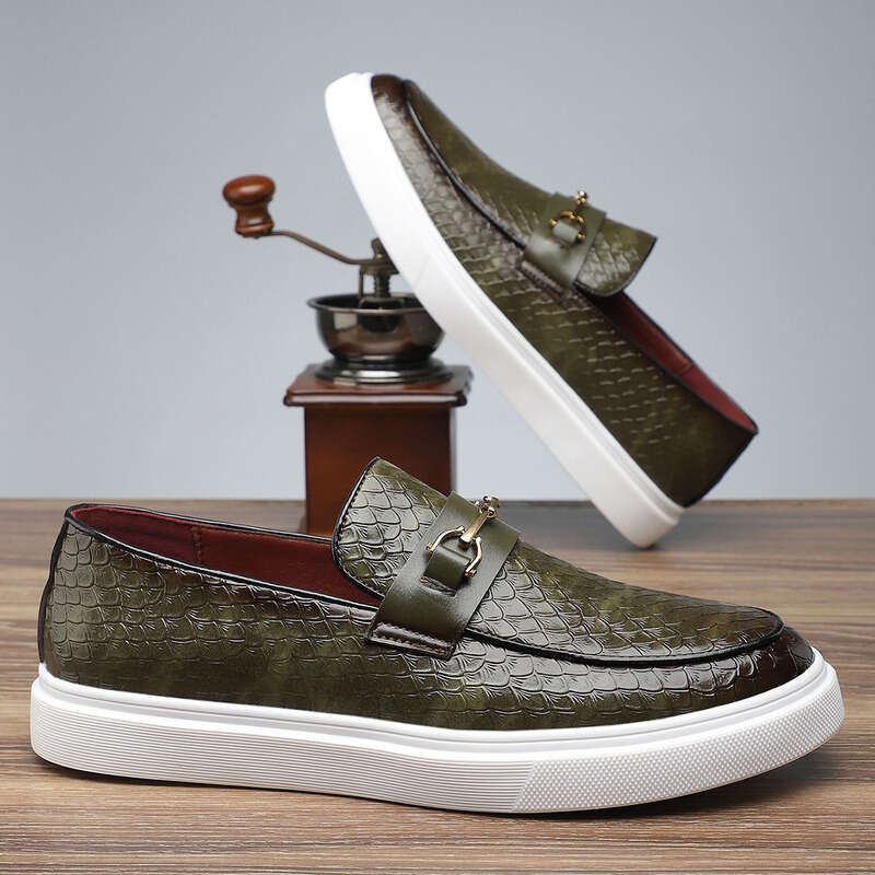 Free shipping Hot-Selling Breathable Men's Business top best quality Casual Fashion British Style Soft Sole Versatile Leather loafers Shoes